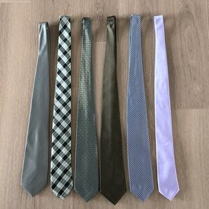 Stylish Men's Tie Collection - Gray, Black, Green, Blue, Purple